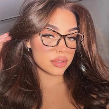 Load image into Gallery viewer, Elegant Women Transparent White Glasses Frame Sexy Cat Eye Clear Glasses Anti Blue Light Optical Eyeglasses Decorative Glasses