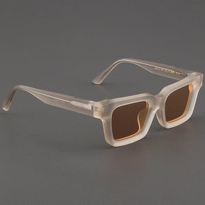 Evove Light Clear Sunglasses Men Women Polarized Sun Glasses for Male Unisex Square Pink Yellow Blue Lens Acetate