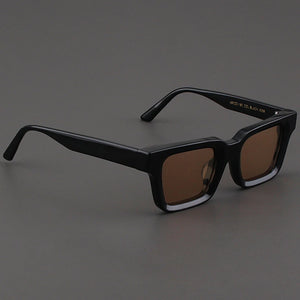Evove Light Clear Sunglasses Men Women Polarized Sun Glasses for Male Unisex Square Pink Yellow Blue Lens Acetate