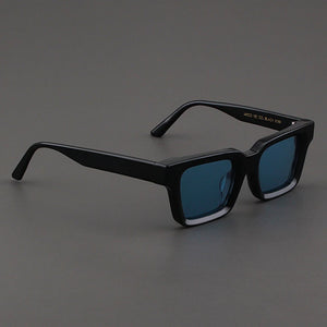 Evove Light Clear Sunglasses Men Women Polarized Sun Glasses for Male Unisex Square Pink Yellow Blue Lens Acetate