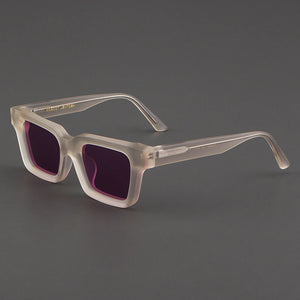 Evove Light Clear Sunglasses Men Women Polarized Sun Glasses for Male Unisex Square Pink Yellow Blue Lens Acetate