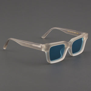 Evove Light Clear Sunglasses Men Women Polarized Sun Glasses for Male Unisex Square Pink Yellow Blue Lens Acetate