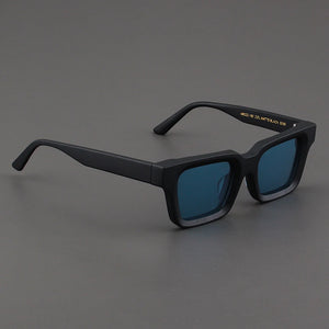 Evove Light Clear Sunglasses Men Women Polarized Sun Glasses for Male Unisex Square Pink Yellow Blue Lens Acetate