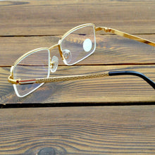 Load image into Gallery viewer, Executive Office Style Golden 12-layer Coating Reading Glasses for Men with PU Case +0.75 +1 +1.25 +1.5 +1.75 +2 +2.5 to +4