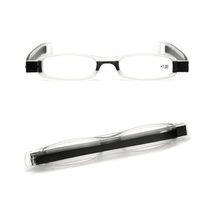 Eyeezi 360 Degree Rotation Folding Reading Glasses Frame Portable Eyeglasses Mini Presbyopia Hyperopia Glasses for Women Men