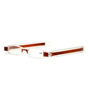 Eyeezi 360 Degree Rotation Folding Reading Glasses Frame Portable Eyeglasses Mini Presbyopia Hyperopia Glasses for Women Men