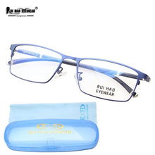 Load image into Gallery viewer, Eyeglasses Frame Men Rui Hao Eyewear Brand Rectangle Full Glasses Frame Stainless Steel Optical Spectacles TR90 Temple 3009