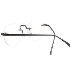 Eyeglasses Frameless Non-prescription Novel Metal lrregular Polygon Fake Glasses Men Women Unisex Eyewear MSG7232