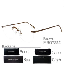 Carica l&#39;immagine nel visualizzatore di Gallery, Eyeglasses Frameless Non-prescription Novel Metal lrregular Polygon Fake Glasses Men Women Unisex Eyewear MSG7232