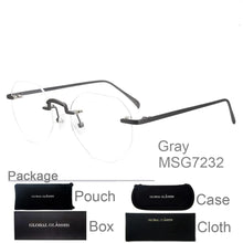 Carica l&#39;immagine nel visualizzatore di Gallery, Eyeglasses Frameless Non-prescription Novel Metal lrregular Polygon Fake Glasses Men Women Unisex Eyewear MSG7232