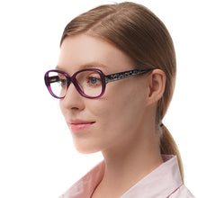 Load image into Gallery viewer, Eyeglasses Optical Prescription Glasses Vintage Butterfly Full Frame Spectacle Eyewear Lady Purple Demi Black CN1135S