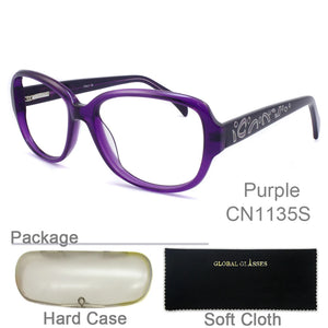 Eyeglasses Optical Prescription Glasses Vintage Butterfly Full Frame Spectacle Eyewear Lady Purple Demi Black CN1135S