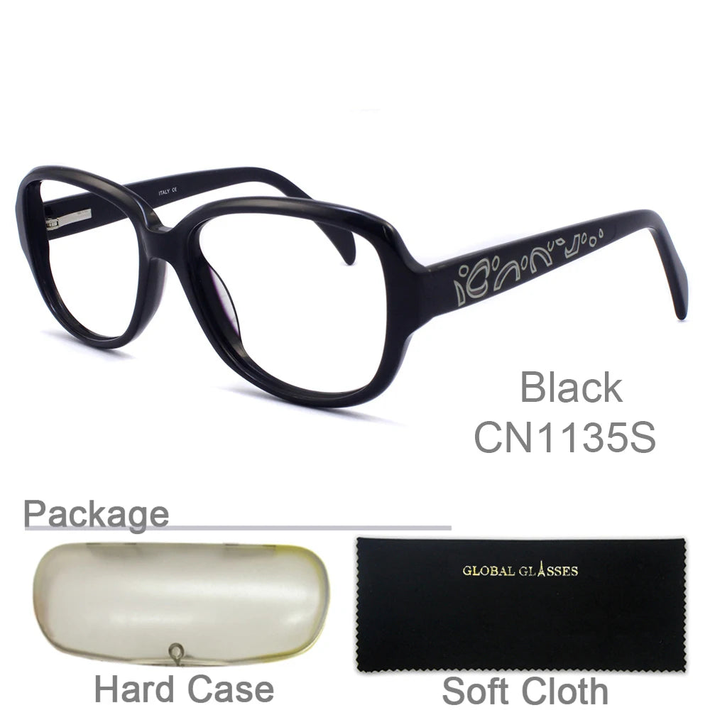 Eyeglasses Optical Prescription Glasses Vintage Butterfly Full Frame Spectacle Eyewear Lady Purple Demi Black CN1135S