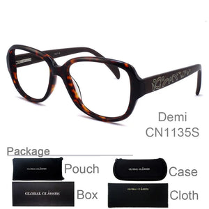 Eyeglasses Optical Prescription Glasses Vintage Butterfly Full Frame Spectacle Eyewear Lady Purple Demi Black CN1135S