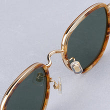 Load image into Gallery viewer, Eyeglow Pure Titanium Designer Round Sunglasses Black Men  Classical Eyeglasses Women Handmade Vintage Eyewear with Case