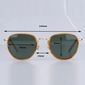 Eyeglow Pure Titanium Designer Round Sunglasses Black Men  Classical Eyeglasses Women Handmade Vintage Eyewear with Case