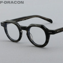Load image into Gallery viewer, F·DRACON  2024 Plate Glasses Frame Retro Round Men&#39;s Glasses Frame High Quality Optical Prescription Women&#39;s Glasses Frame 5801