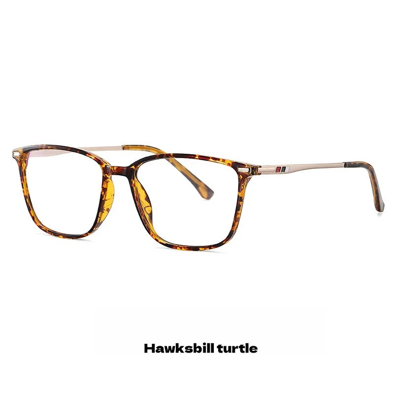 F·DRACON TR90 Eyeglass Frame Square Ultra Light Men's Reading Glasses Anti Blue Light Optical Prescription Glasses Men's 6912