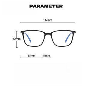 F·DRACON TR90 Eyeglass Frame Square Ultra Light Men's Reading Glasses Anti Blue Light Optical Prescription Glasses Men's 6912