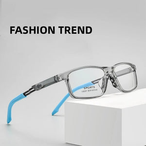 FIRADA  Fashion Eyewear Retro Square TR Basketball Sports Eyeglasses Myopia Optical Prescription Glasses Frame For Men 6201G