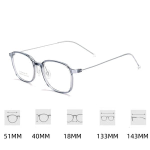 FIRADA   Transparent Eyewear Men's Retro   Titanium Eyeglasses Optical Prescription Glasses Frame For Women 5827N