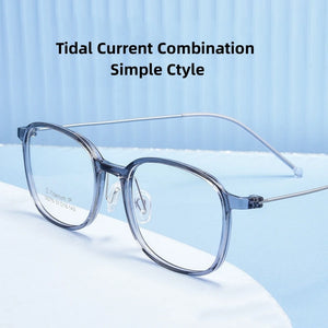 FIRADA   Transparent Eyewear Men's Retro   Titanium Eyeglasses Optical Prescription Glasses Frame For Women 5827N