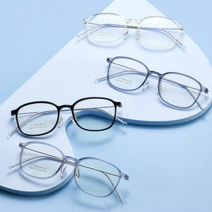 FIRADA   Transparent Eyewear Men's Retro   Titanium Eyeglasses Optical Prescription Glasses Frame For Women 5827N