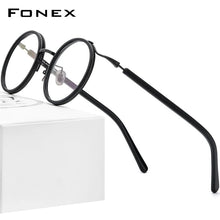Load image into Gallery viewer, FONEX Acetate Titanium Glasses Frame Men  Retro Vintage Round Prescription Eyeglasses Women Spectacle Optical Eyewear F85676