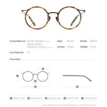 Load image into Gallery viewer, FONEX Acetate Titanium Glasses Frame Men  Retro Vintage Round Prescription Eyeglasses Women Spectacle Optical Eyewear F85676
