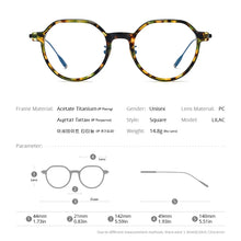 Load image into Gallery viewer, FONEX Acetate Titanium Glasses Frame Men Vintage Polygon Prescription Eyeglasses Women Myopia Optical Spectacles Eyewear LILAC