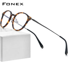 Load image into Gallery viewer, Acetate Titanium Glasses Frame Women Vintage Round Prescription Eyeglasses Men Myopia Optical Spectacles Eyewear BY88003