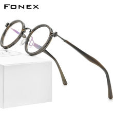 Load image into Gallery viewer, FONEX Alloy Eyeglasses Frame Men Retro Vintage Round Prescription Glasses   Women Optical Korean Screwless Eyewear F1024