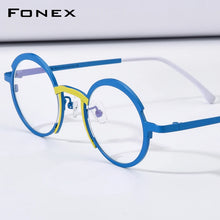Load image into Gallery viewer, Colorful Titanium Eyeglasses Frame Women Retro Round Prescription Glasses Myopia Optical Eyewear F85773