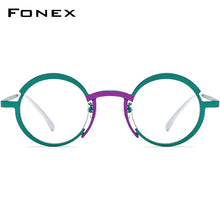 Load image into Gallery viewer, Colorful Titanium Eyeglasses Frame Women Retro Round Prescription Glasses Myopia Optical Eyewear F85773