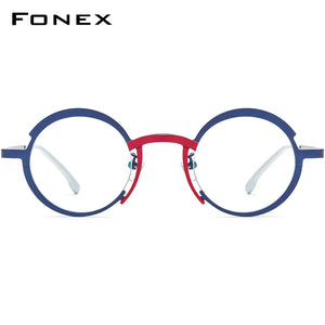 Colorful Titanium Eyeglasses Frame Women Retro Round Prescription Glasses Myopia Optical Eyewear F85773