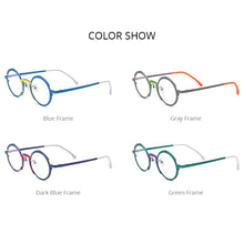 Load image into Gallery viewer, Colorful Titanium Eyeglasses Frame Women Retro Round Prescription Glasses Myopia Optical Eyewear F85773