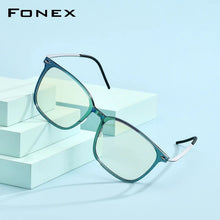 Load image into Gallery viewer, FONEX Computer Glasses Women 2020 Anti Blue Light Blocking Eyeglasses Men Screwless Eyewear FAB010  (Nylon Frame B Titanium Arm)