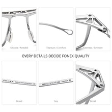Load image into Gallery viewer, Pure Titanium Glasses Frame Men Full Rim Retro Vintage Square Prescription Eyeglasses Myopia Optical Frames Eyewear F85722