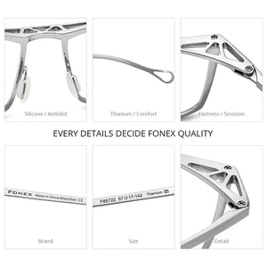 Pure Titanium Glasses Frame Men Full Rim Retro Vintage Square Prescription Eyeglasses Myopia Optical Frames Eyewear F85722