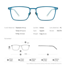 Load image into Gallery viewer, FONEX Pure Titanium Glasses Frame Men Square Eyewear   Male Classic Full Optical Prescription Eyeglasses Frames F85779