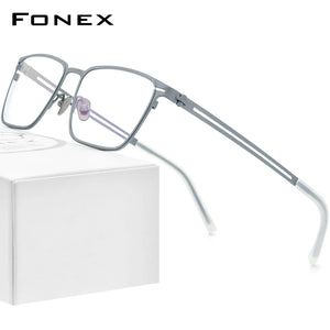 FONEX Pure Titanium Glasses Frame Men Square Eyewear   Male Classic Full Optical Prescription Eyeglasses Frames F85779