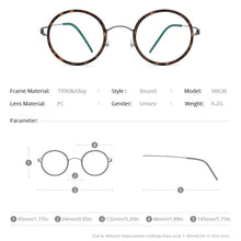 Load image into Gallery viewer, FONEX Titanium Alloy Glasses Frame Men Round Myopia Optical Women Prescription Eyeglasses  Korean Screwless Eyewear 98636