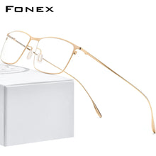 Carica l&#39;immagine nel visualizzatore di Gallery, FONEX Titanium Alloy Glasses Frame Men Square Myopia Prescription Eyeglasses Frames 2020  Full Optical Korean Eyewear 8105