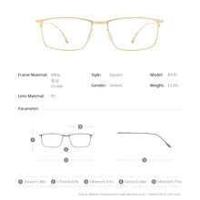 Carica l&#39;immagine nel visualizzatore di Gallery, FONEX Titanium Alloy Glasses Frame Men Square Myopia Prescription Eyeglasses Frames 2020  Full Optical Korean Eyewear 8105