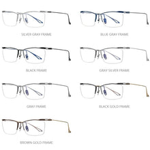 Load image into Gallery viewer, FONEX Titanium Glasses Frame Men Semi Rimless Square Prescription Eyeglasses Men&#39;s Half Rim Myopia Optical Frame Eyewear ACTFour
