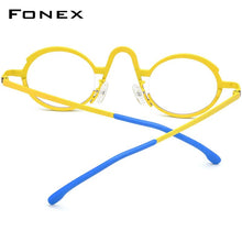 Load image into Gallery viewer, FONEX Titanium Glasses Frame Women     Retro Fashion Colorful Oval Prescription Eyeglasses Myopia Optical Eyewear F85772