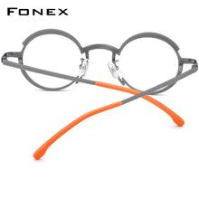 Load image into Gallery viewer, FONEX Titanium Glasses Frame Women     Retro Fashion Colorful Round Prescription Eyeglasses Myopia Optical Eyewear F85773