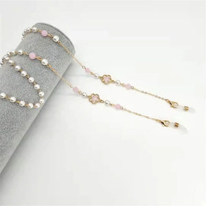 Adjustable Pearl Anti Slip Colorful Beads Sunglasses Lanyards Glasses Chain Necklace Strap
