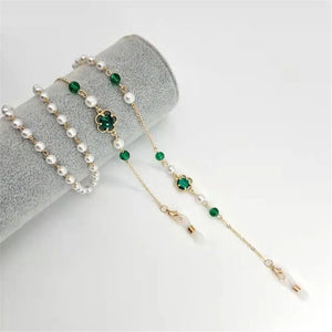 Adjustable Pearl Anti Slip Colorful Beads Sunglasses Lanyards Glasses Chain Necklace Strap