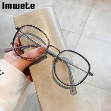 Load image into Gallery viewer, Anti Blue Light Glasses Frame Men Women Metal Glasses Frames Vintage Optical Eyeglasses Black Spectacles Big